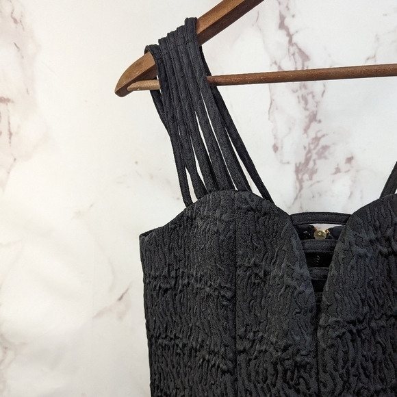 & Other Stories Dress Women 8 Medium Black Mini Sweetheart Cupcake Strap8 - Picture 2 of 13